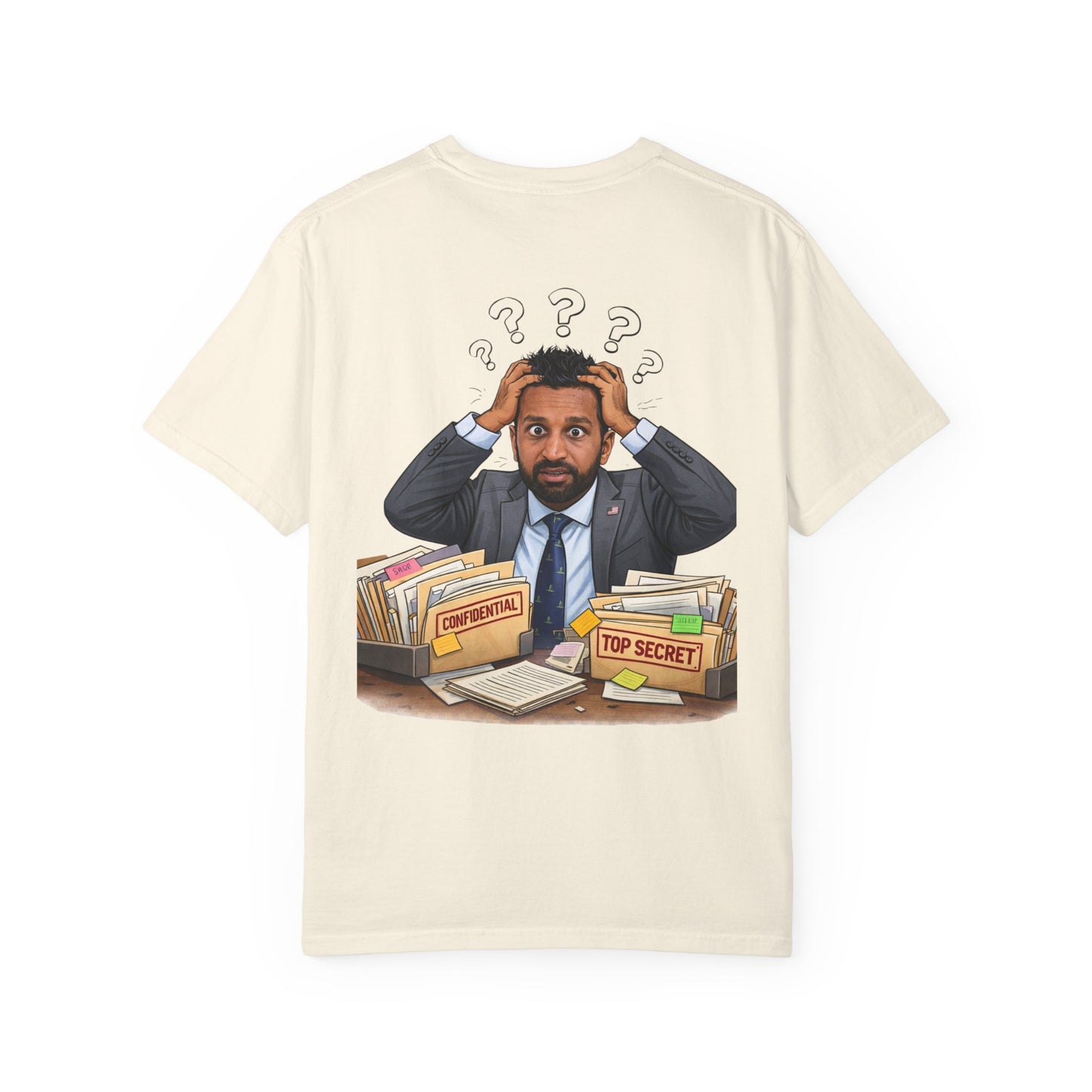 Lost And Confused Patel - Political Parody T-Shirt (Back)