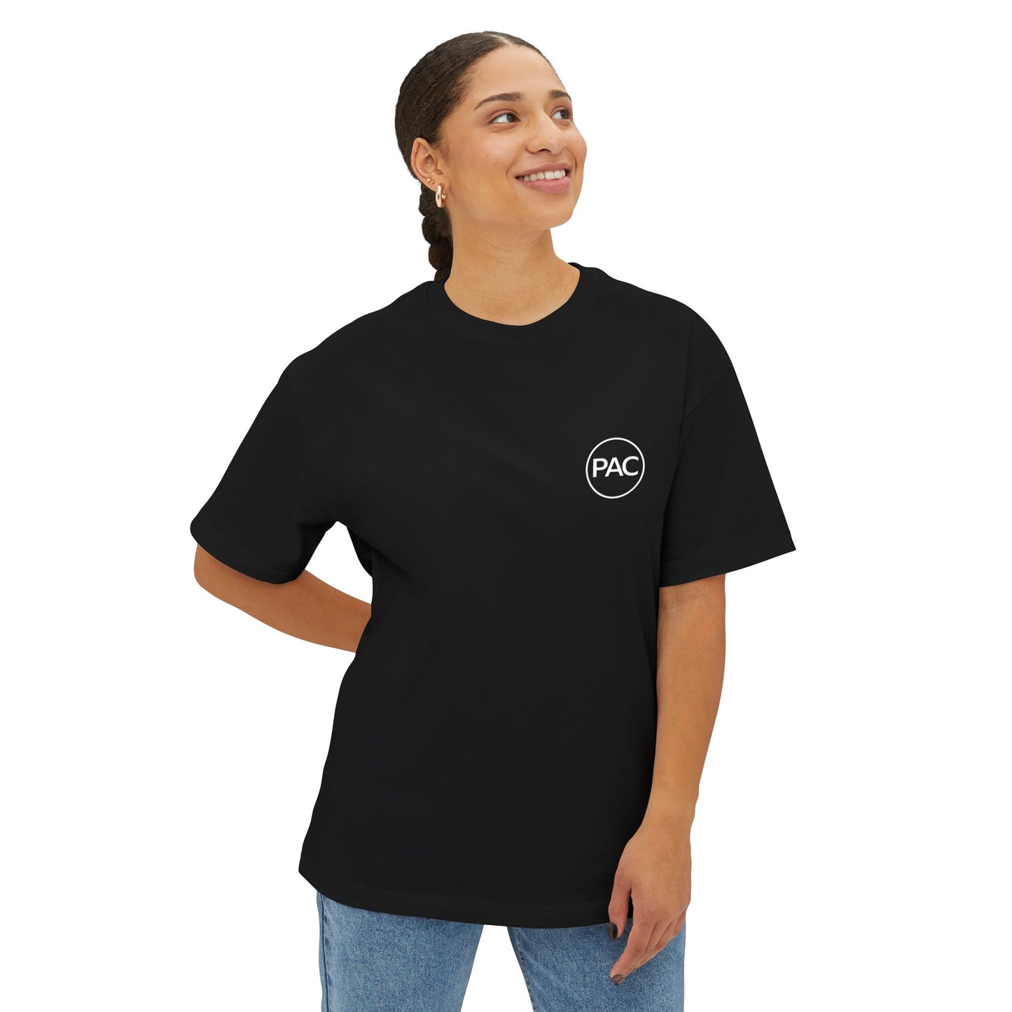 Oversized - Sleepy Joe Cartoon T-Shirt — Funny Sleepy Moon Graphic Tee (Back)