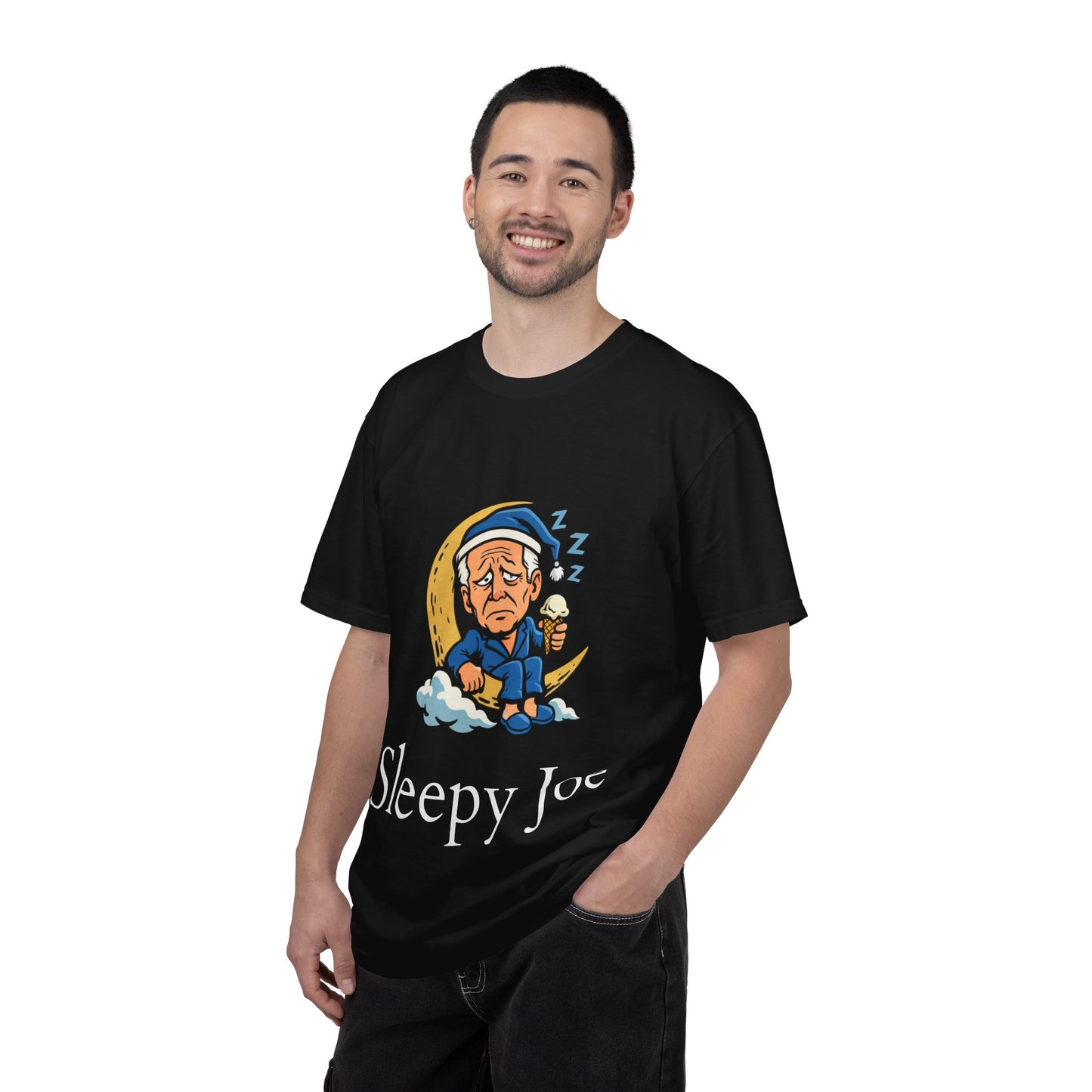 Sleepy Joe Cartoon T-Shirt — Funny Sleepy Moon Graphic Tee