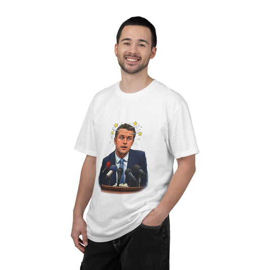 Dizzy Hegseth On The Job After A Few - Political Parody T-Shirt