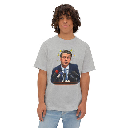 Oversized - Dizzy Hegseth On The Job After A Few - Political Parody T-Shirt