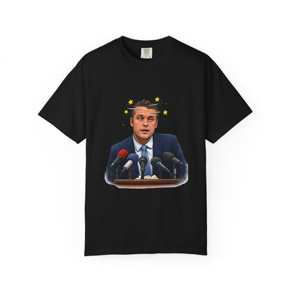 Dizzy Hegseth On The Job After A Few - Political Parody T-Shirt