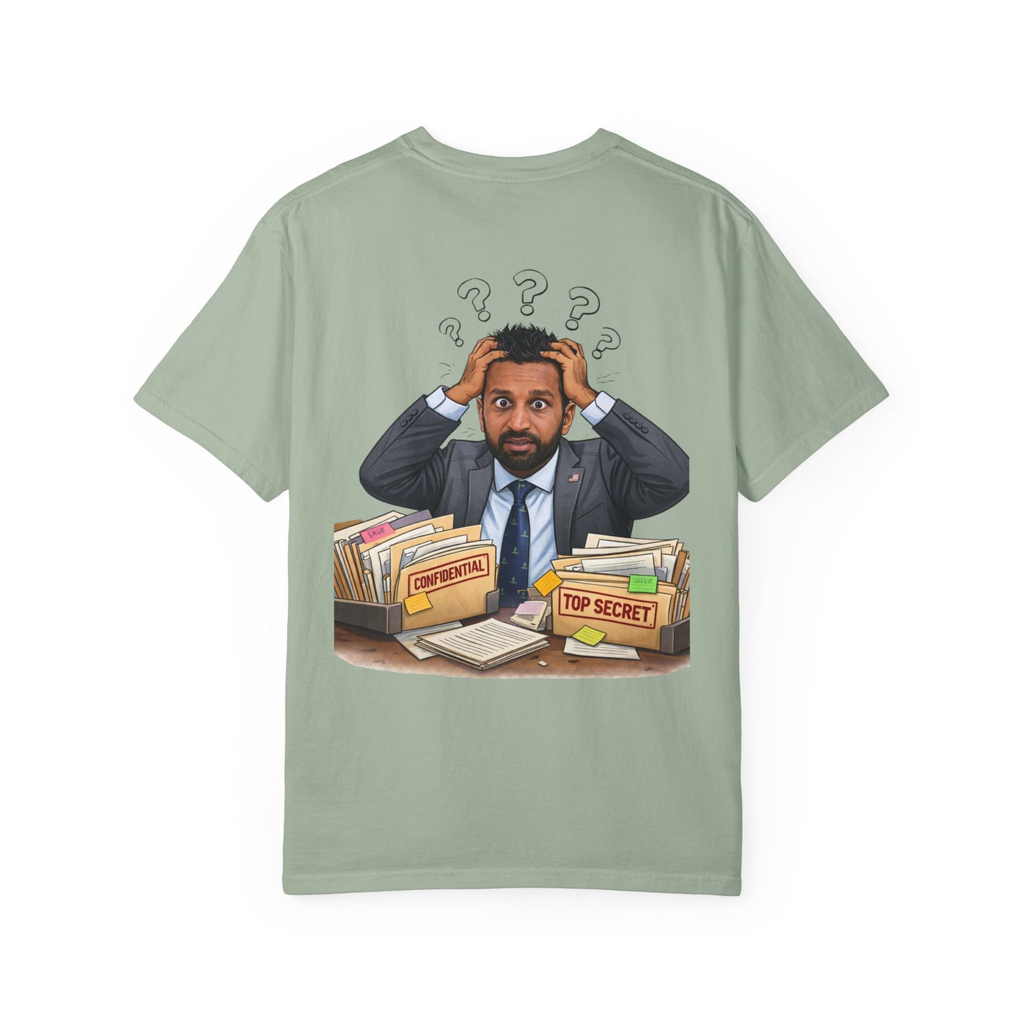 Lost And Confused Patel - Political Parody T-Shirt (Back)