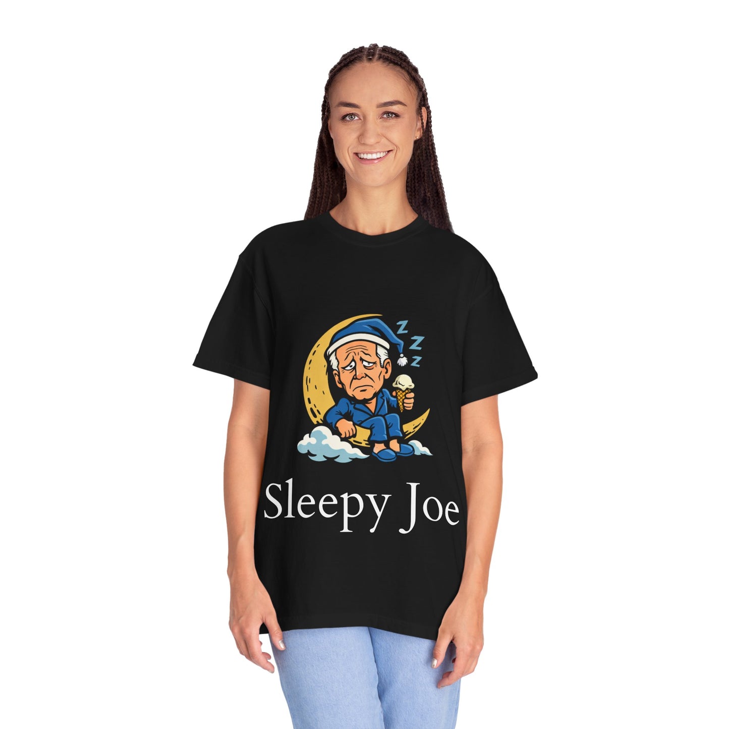 Sleepy Joe Cartoon T-Shirt — Funny Sleepy Moon Graphic Tee