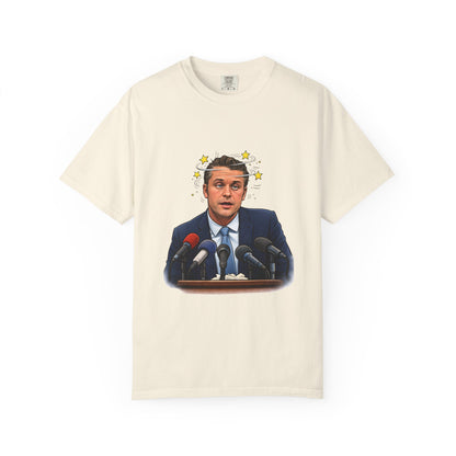 Dizzy Hegseth On The Job After A Few - Political Parody T-Shirt