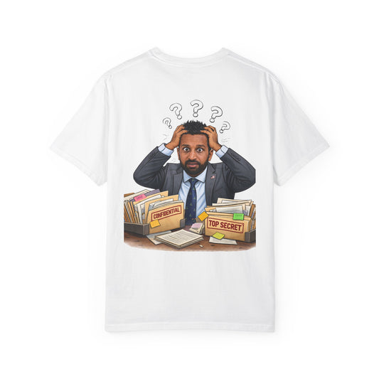 Lost And Confused Patel - Political Parody T-Shirt (Back)