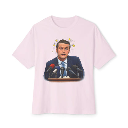 Oversized - Dizzy Hegseth On The Job After A Few - Political Parody T-Shirt