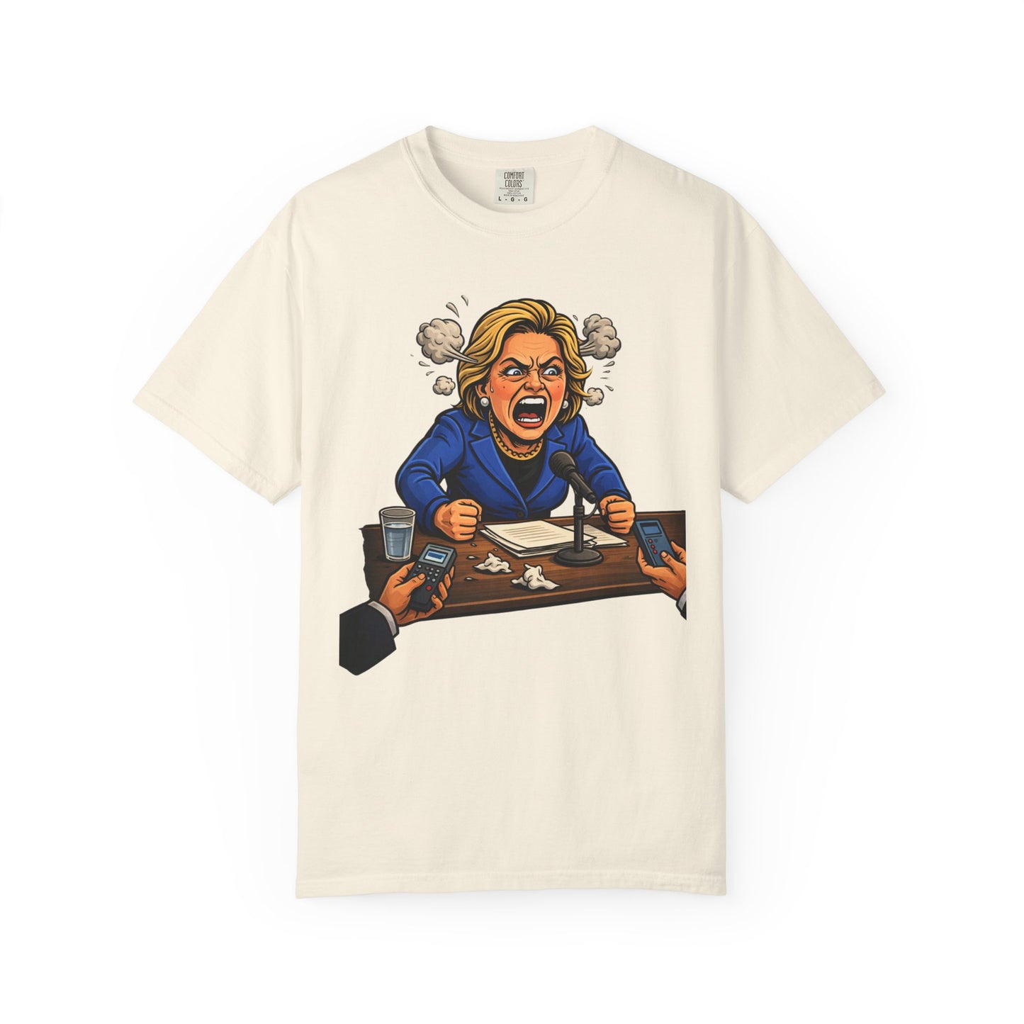 Crooked Hillary Losing Her Mind... and Deposition - Political Parody T-Shirt (Front)